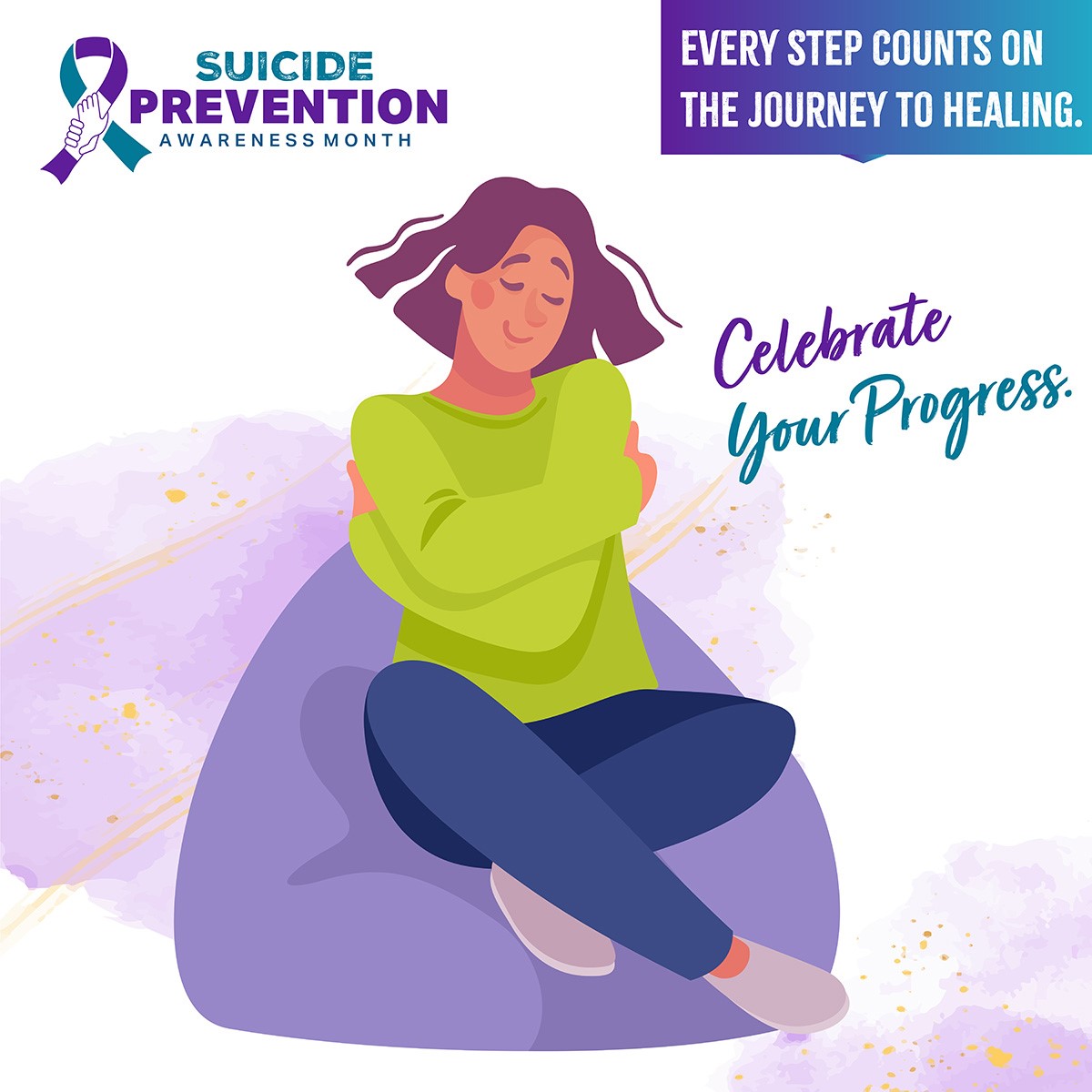 Image of woman sitting on floor